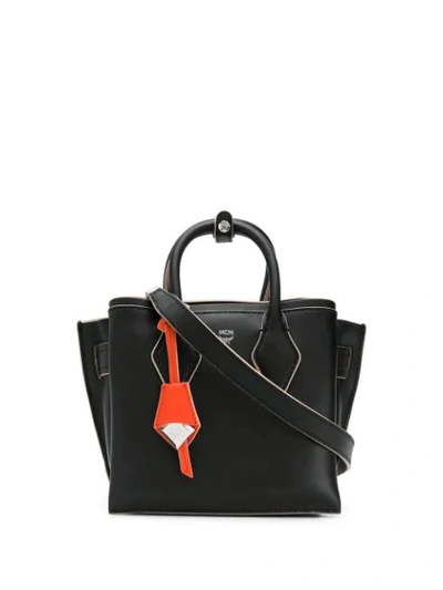 Shop Mcm Mini Tote Bag In Black