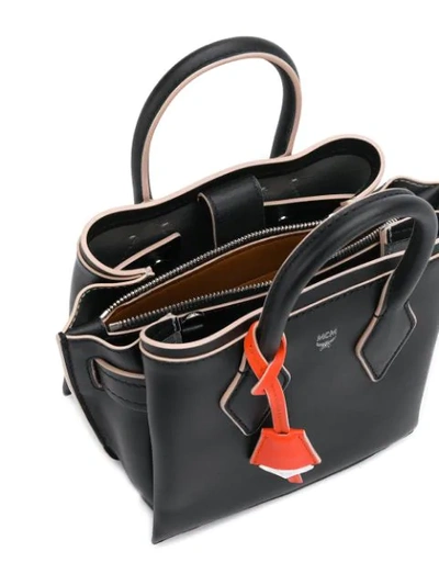 Shop Mcm Mini Tote Bag In Black