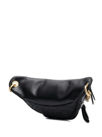 Shop Ferragamo Quilted Logo Belt Bag In Black