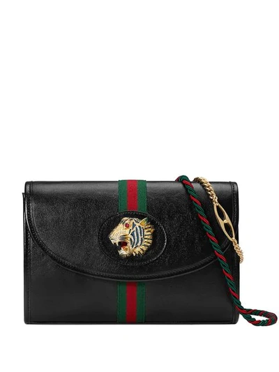 Shop Gucci Rajah Small Shoulder Bag In Black