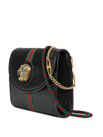 Shop Gucci Rajah Small Shoulder Bag In Black