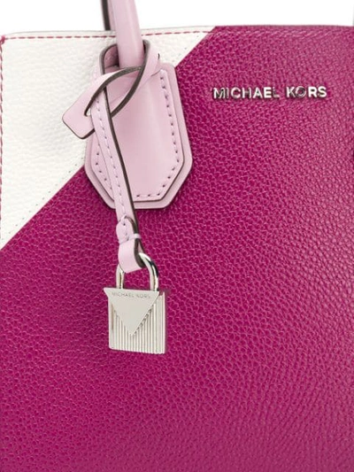 Shop Michael Michael Kors Mercer Bag In 575 Ple Lilc Mlt