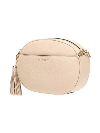 Shop Michael Michael Kors Studded Crossbody Bag - Neutrals