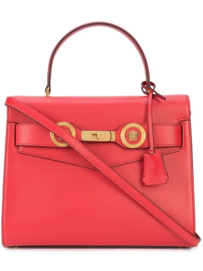 Shop Versace Icon Tote In Red
