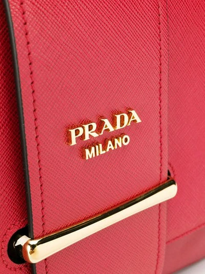 Shop Prada Sidonie Medium Shoulder Bag In Red