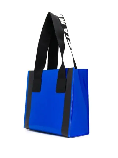 Shop Dolce & Gabbana Logo Street Shopping Bag In Blue