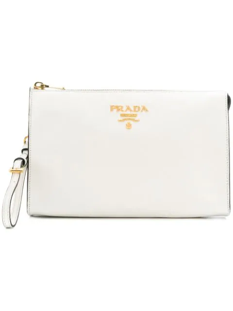 prada white clutch