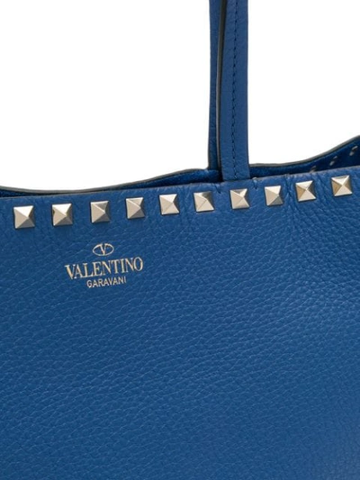 Shop Valentino Garavani Rockstud Tote Bag In Blue