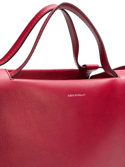 Shop Elena Ghisellini Usonia Tote Bag In Bordeaux