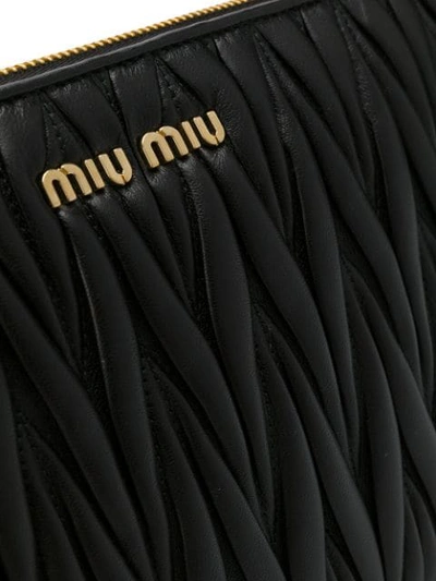 Shop Miu Miu Textured Shoulder Bag In Black