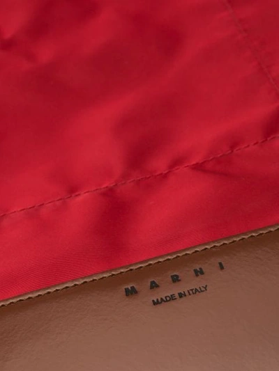 Shop Marni Drawstring Tote Bag In Red