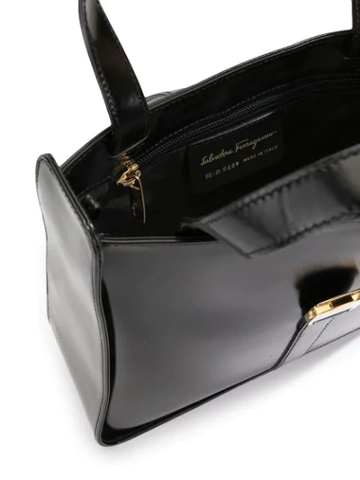 Pre-owned Ferragamo Vara 2way Hand Bag In Black