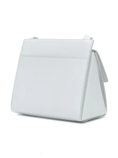 Shop Calvin Klein 205w39nyc Embossed Flap Cross-body Bag In White