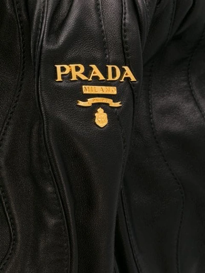 Pre-owned Prada 2000's Stitch-detail Tote In Black