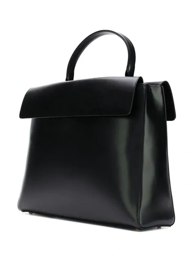 Shop Lanvin Flap Pocket Tote Bag In Black