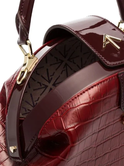 Shop Manu Atelier Demi Tote In Burgundy