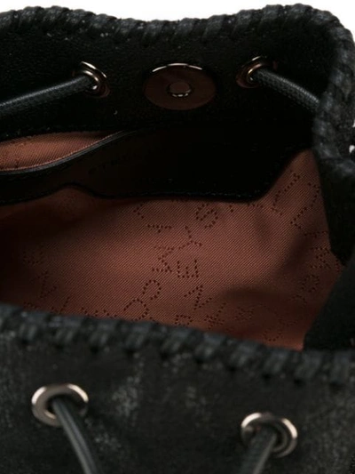 Stella Mccartney Falabella Shaggy Deer Bucket Bag In Black