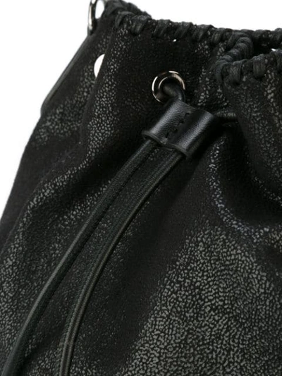 Stella Mccartney Falabella Shaggy Deer Bucket Bag In Black