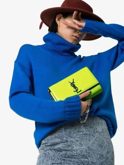 Shop Saint Laurent Small Kate Shoulder Bag In Yellow
