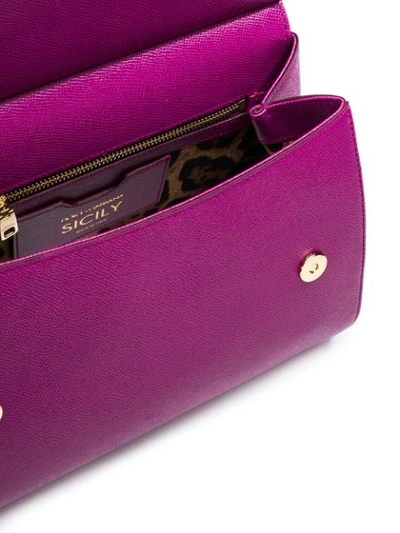 Shop Dolce & Gabbana Sicily Top Handle Bag - Pink
