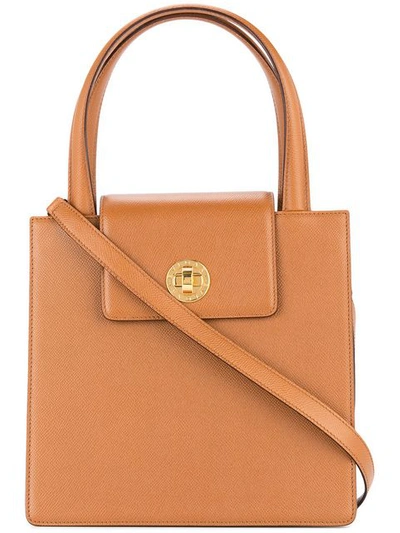 Pre-owned Bulgari Logo Handbag - 棕色 In Brown