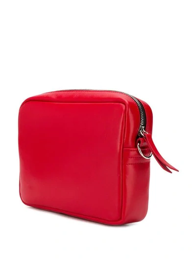 Shop Msgm Logo Crossbody Bag In Red