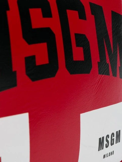 Shop Msgm Logo Crossbody Bag In Red