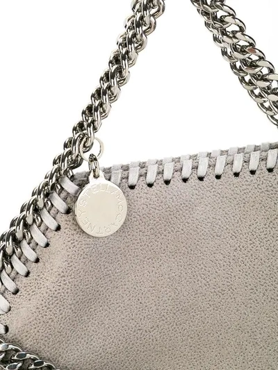 Shop Stella Mccartney Tiny Falabella Shoulder Bag In Grey