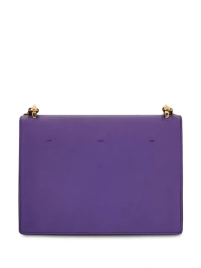 Shop Fendi Kan U Shoulder Bag In Purple