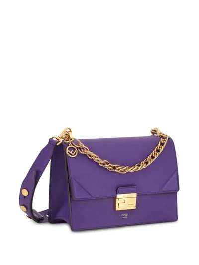 Shop Fendi Kan U Shoulder Bag In Purple