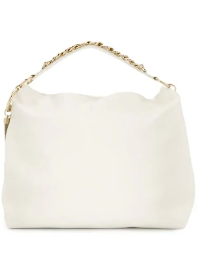 Shop Jimmy Choo Callie Slouchy Tote In White