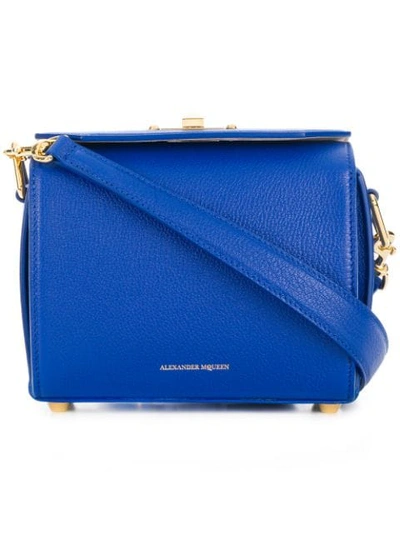 Shop Alexander Mcqueen Box Bag 19 In Blue