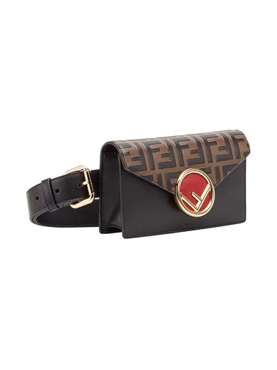 Shop Fendi Ff Belt Bag In Black