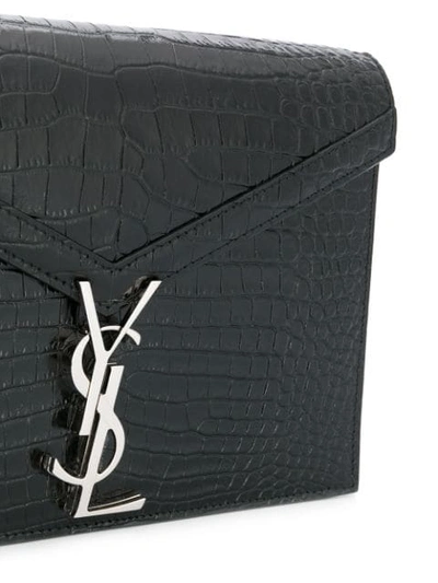 Shop Saint Laurent Cassandra Monogram Clasp Bag In Black