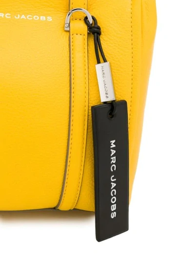 Shop Marc Jacobs Engraved Logo Tote In Yellow