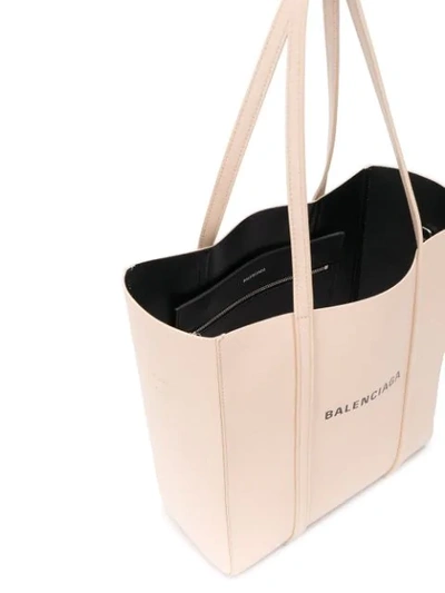 Shop Balenciaga Everyday Toe Bag Xs In Neutrals
