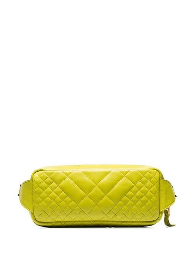 Shop Versace Yellow Medusa Quilted-leather Belt Bag
