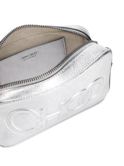 Shop Jimmy Choo Balti Crossbody Bag In Silver