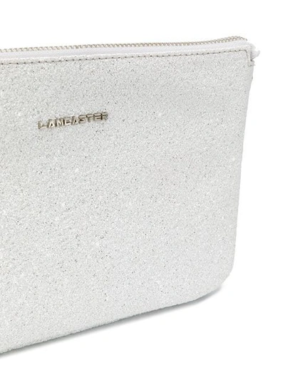 Shop Lancaster Clutch Im Glitter-look In Silver