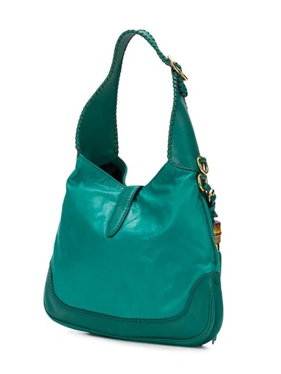 Pre-owned Gucci 2000's Tassels Shoulder Bag In Green