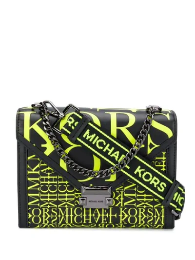 Shop Michael Michael Kors Logo Print Crossbody Bag - Black