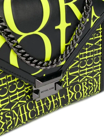 Shop Michael Michael Kors Logo Print Crossbody Bag - Black