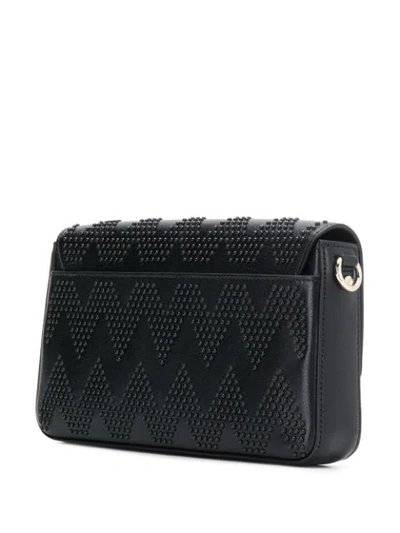 Shop Givenchy Tonal Stud Charm Shoulder Bag In Black