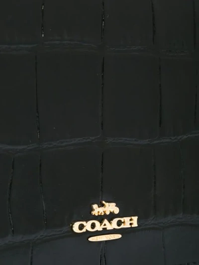 Shop Coach Foldover Crossbody Clutch In Black