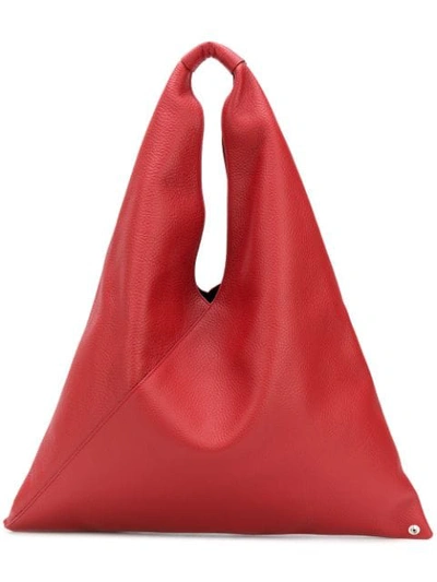 Shop Mm6 Maison Margiela Oversized Tote In Red