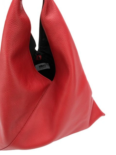 Shop Mm6 Maison Margiela Oversized Tote In Red