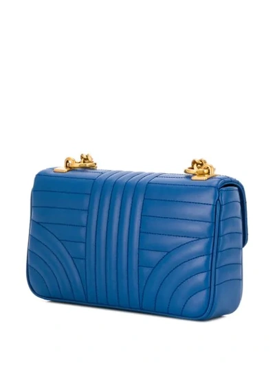 Shop Prada Diagramme Small Shoulder Bag - Blue