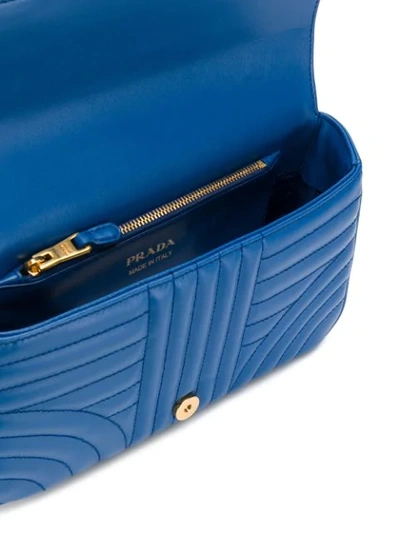 Shop Prada Diagramme Small Shoulder Bag - Blue