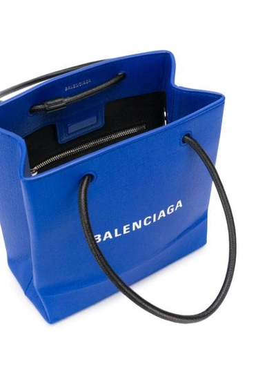 Shop Balenciaga Shopping Tote Xxs In Blue