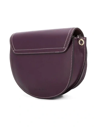 Shop Tila March Contrast Stitch Shoulder Bag In Purple